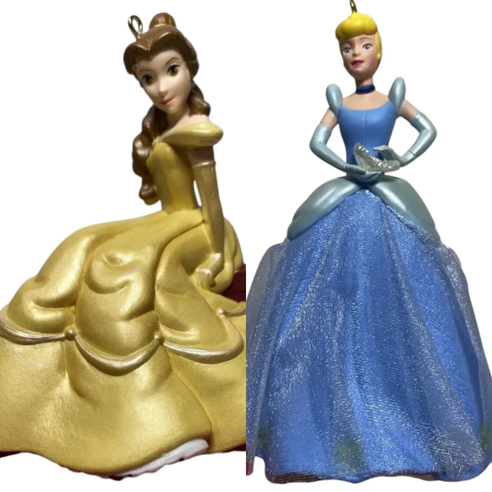 Disney Beauty & The Beast + Cinderella Xmas Hallmark Ornaments